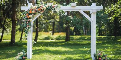 mariage fleur cambre dans la nature photo