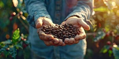 café des haricots dans paumes photo