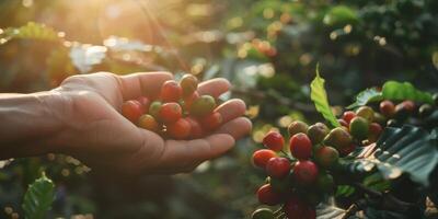 café des haricots dans paumes photo