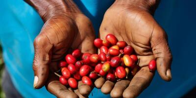 café des haricots dans paumes photo