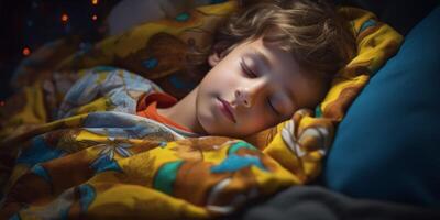 calmement en train de dormir enfant photo