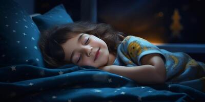 calmement en train de dormir enfant photo