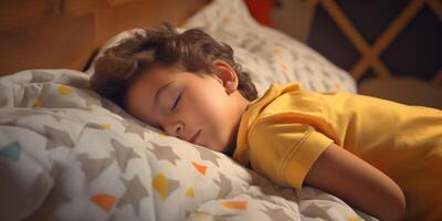 calmement en train de dormir enfant photo