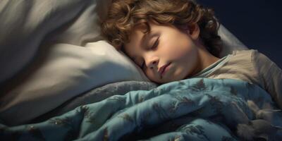 calmement en train de dormir enfant photo