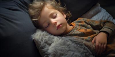 calmement en train de dormir enfant photo