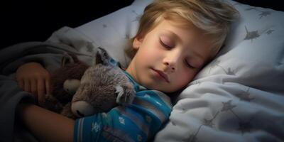 calmement en train de dormir enfant photo