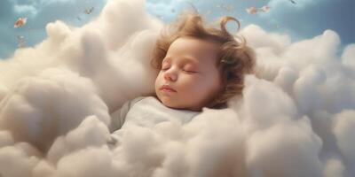 calmement en train de dormir enfant photo