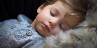 calmement en train de dormir enfant photo
