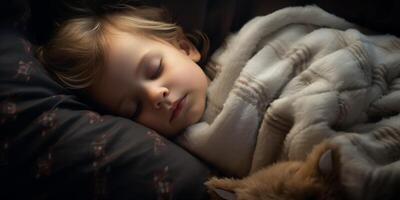 calmement en train de dormir enfant photo