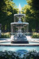 fontaine dans le parc de la ville photo