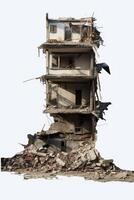 détruit ville bâtiments de tremblement de terre photo