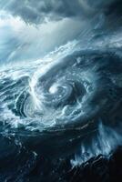 cyclone vue de Terre orbite photo