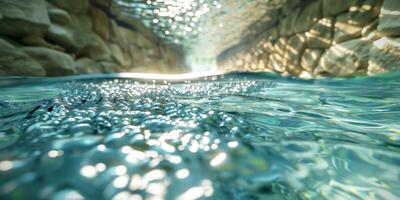 l'eau dans le bassin fermer photo