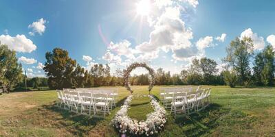 floral mariage cambre dans la nature photo