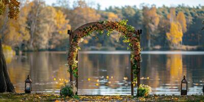 floral mariage cambre dans la nature photo