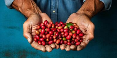 café des haricots dans paumes photo