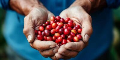 café des haricots dans paumes photo