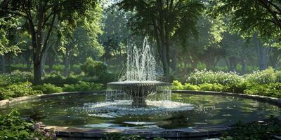 fontaine dans le parc photo