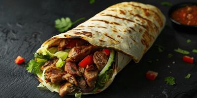 délicieux shawarma kebab photo