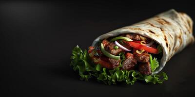 délicieux shawarma kebab photo