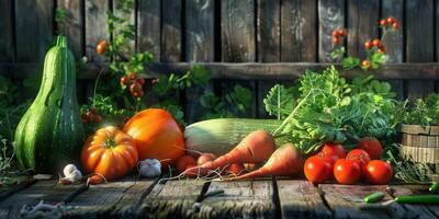 en bois boîte panier avec des légumes photo