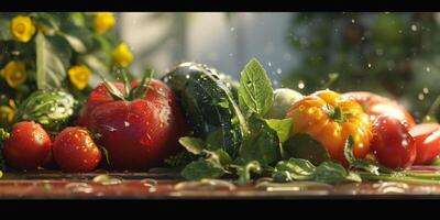 en bois boîte panier avec des légumes photo