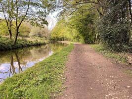 une vue de le shropshire syndicat canal près ellesmere photo