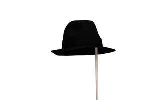 chapeau noir foncé Couleur objet icône symbole décoration père journée papa homme Masculin gentilhomme fête famille l'amour papa cravate bannière rétro branché élément l'amour branché arc juin mois ancien papa père journée photo