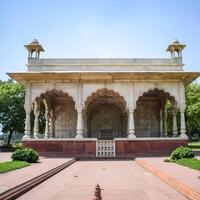 architectural détails de lal qila - rouge fort situé dans vieux Delhi, Inde, vue à l'intérieur delhi rouge fort le célèbre Indien Repères photo