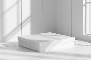 maquette blanc boîte, fenêtre ombres photo