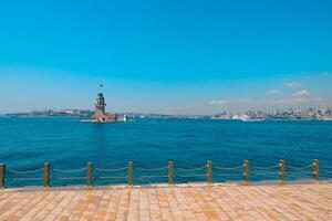 visite Istanbul Contexte photo. de jeune fille la tour alias kiz kulesi vue photo