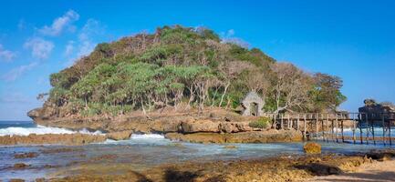 vue de monter kombang sur ngliyep plage, est Java, Indonésie photo