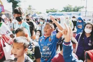 chiang Mai, Thaïlande - janvier 14, 2023 enfants journée Activités dans Thaïlande dans janvier de chaque année comprendre collations, nourriture, dansant, et divers monte. photo