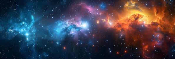 cosmique poussière et radiant étoiles dans le abîme de Profond espace photo