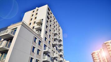 moderne architecture de Urbain Résidentiel appartement bâtiment. appartement bâtiment extérieur, Résidentiel maison façade. photo