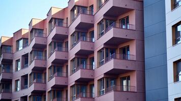 moderne architecture de Urbain Résidentiel appartement bâtiment. appartement bâtiment extérieur, Résidentiel maison façade. photo