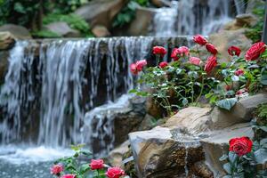 magnifique majestueux cascade dans Naturel nature, nationale parc attraction photo