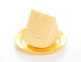 fromage sur Jaune assiette photo