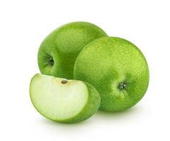 vert pommes isolé sur blanc arrière-plan, mamie forgeron photo