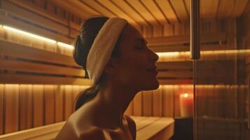une bien-aimée chanteur raconter Comment saunas avoir été une partie de leur soins auto-administrés routine tandis que sur tour portion leur rester en bonne santé et prêt pour la performance. photo