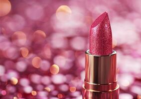 rose rouge à lèvres sur luxe Contexte généré par ai. photo