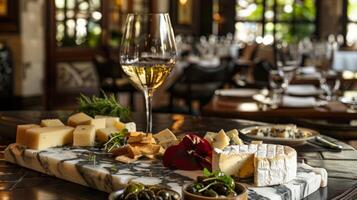 le doux terreux arôme de une infusé à la truffe fromage des vagues par le pièce séduisant invités goût bourgeons photo