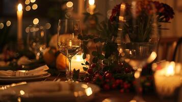 une confortable et intime dîner fête hébergé par une personnel chef où invités sont traité à une unique et inoubliable repas dans le confort de leur posséder Accueil photo