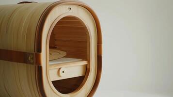 une mini portable sauna conçu pour une personne utilisation génial pour limité vivant les espaces. photo