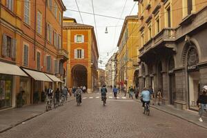 Modène Italie 1 octobre 2020 vue de Émilie centro ruelle dans Modène dans Italie photo