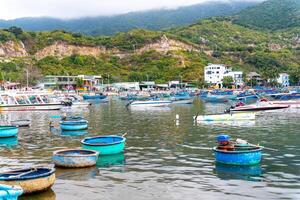 vue de vinh salut baie, nui Chua nationale parc, neuf thuan province, vietnam photo