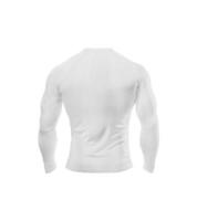 longue manche compression T-shirt retour vue sur blanc Contexte photo