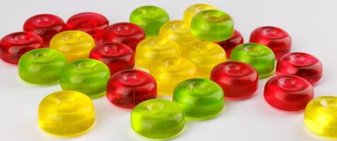 multicolore fruit sucettes. multicolore des sucreries. sucette, bonbons, douceur photo