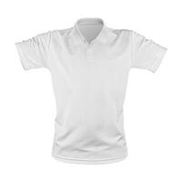 polo T-shirt de face vue sur blanc Contexte photo