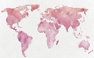 carte du monde aquarelle photo